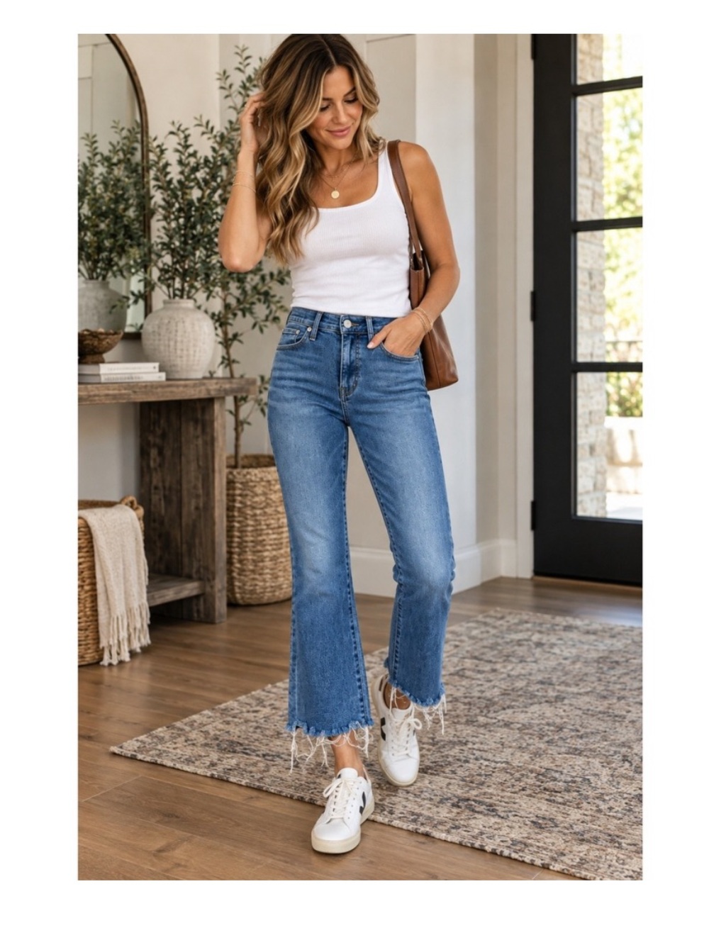 Madewell Cali Demi-Boot Cropped Jeans 26 Fleetwood Wash Raw Frayed Hem